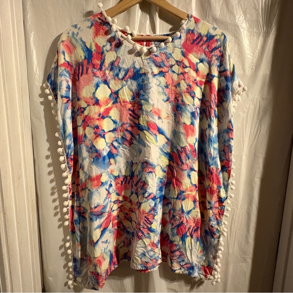 Betsey Johnson Swim Cover Up Women’s Sz Large 12 Resort Vacation Beach Trip Pink